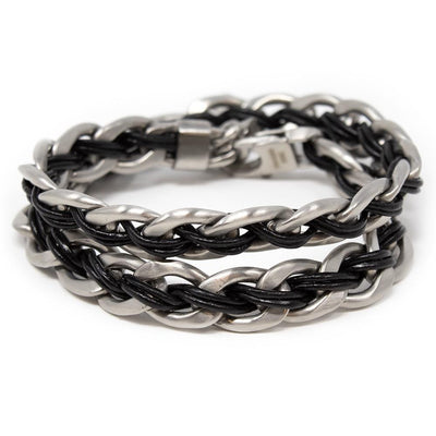 Anchor Chain Bracelet Oxidized Silver - PoweredByPeople